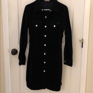 Navy corduroy shirt dress by Alexa Chung for AG, L
